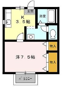 プロヴァンス 202号室 間取り