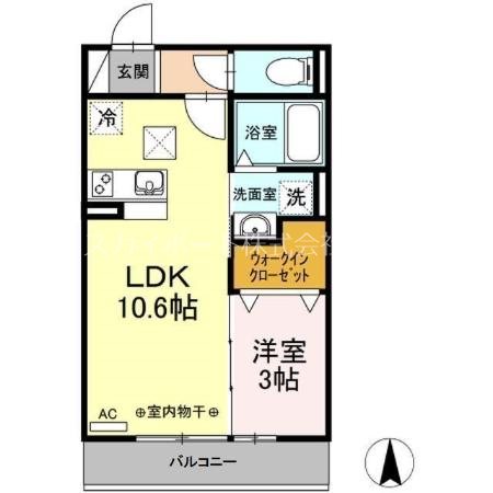 カーサ・ディ・ピーノ 102号室 間取り