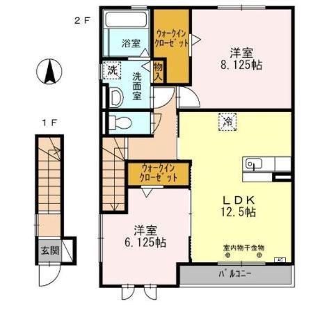Leonids A 203号室 間取り