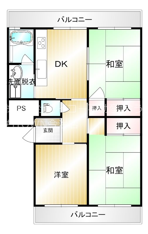 グリーンハイツ 416号室 間取り
