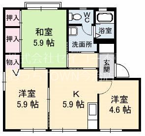 シャルマン別宮Ⅰ 間取り図