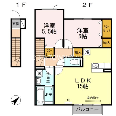 セジュール桜井　B棟 間取り図