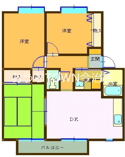 フォブール田窪 A202号室 間取り