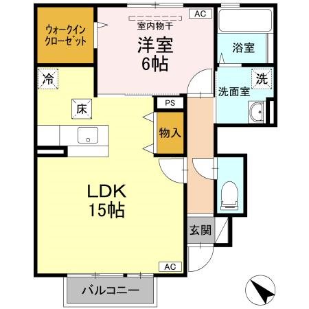 ラポール山路 102号室 間取り