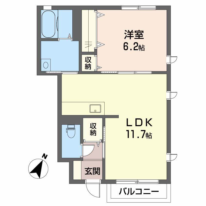 シャーメゾン大西 102号室 間取り