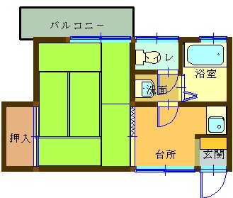 アイソウハイツＮｏ．２ 206号室 間取り