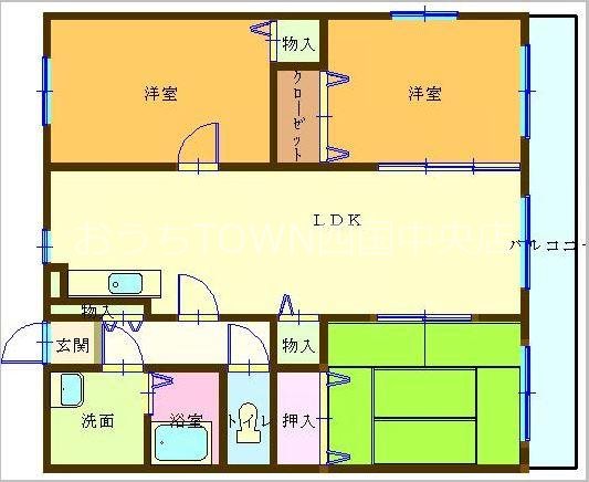 ベルリッツ金子 107号室 間取り