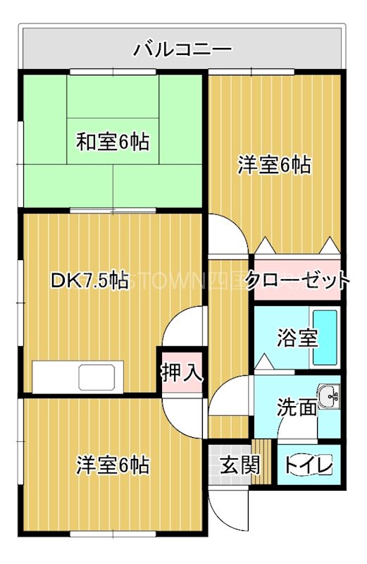 オレンジハイツ 203号室 間取り