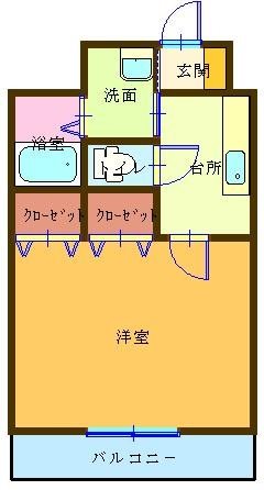 マリベール 102号室 間取り