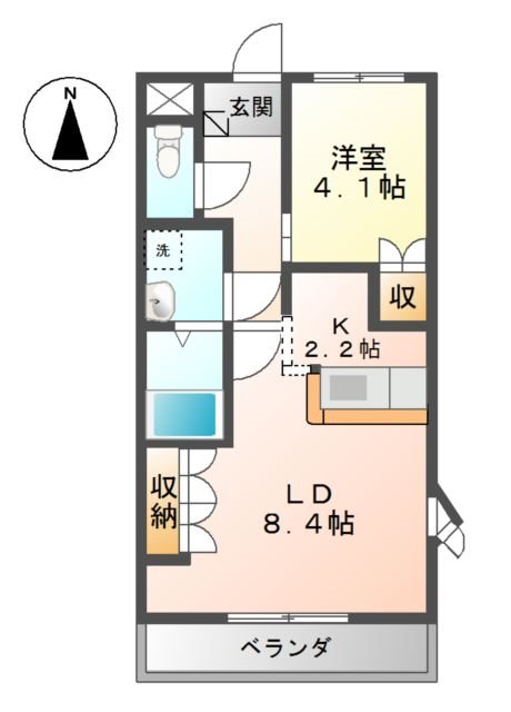 ラ・ティエラ 101号室 間取り