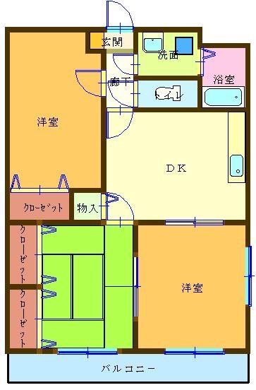 マイルドハイツ 301号室 間取り