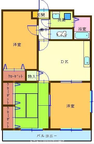オレンジマンション 105号室 間取り