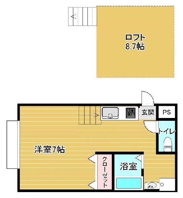 アトリエ 204号室 間取り