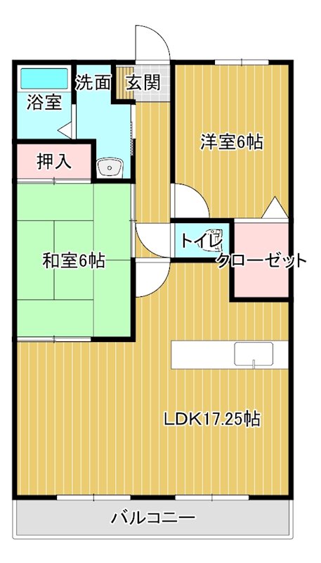 フォブールフローリッシュ 102号室 間取り