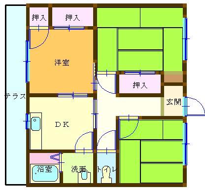 清和荘 103号室 間取り