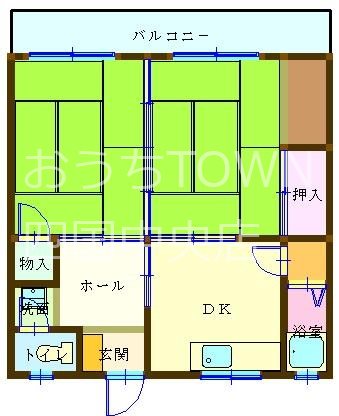 武村マンション朝日 105号室 間取り