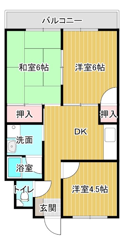 徳和マンション 402号室 間取り