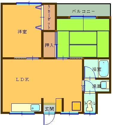 松田マンション 303号室 間取り