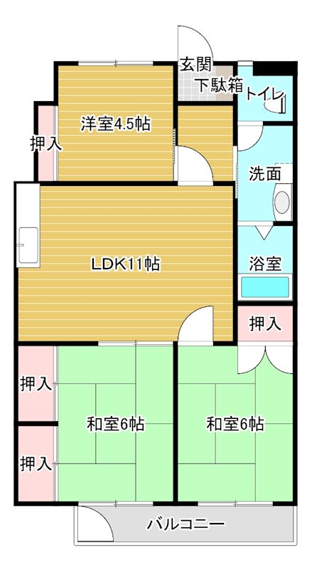 西沢ビル　No.1 308号室 間取り