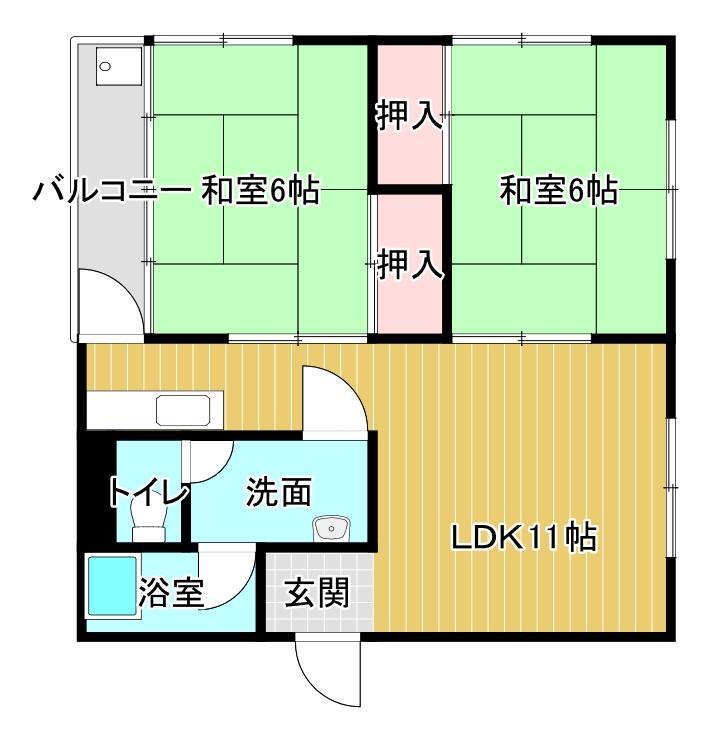 堀ビル 34号室 間取り