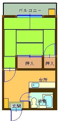 東明ハイツ 23号室 間取り
