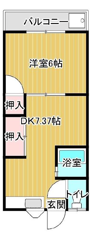 第２中川荘 203号室 間取り