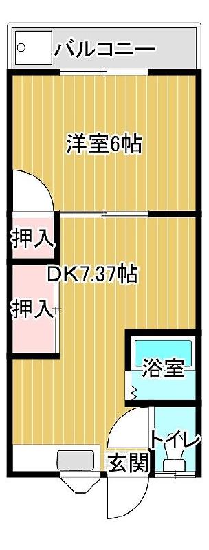 第２中川荘 202号室 間取り