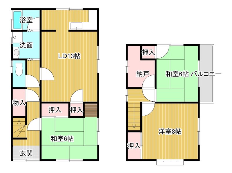 石丸HI貸家（三町） 間取り