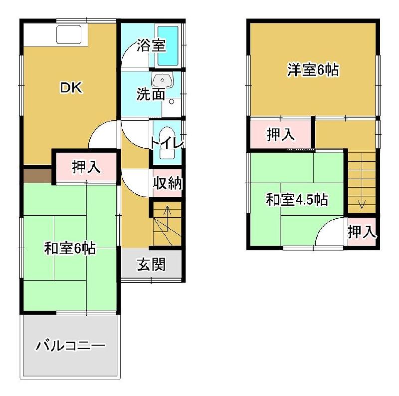 松本借家（古川西１丁目） 間取り