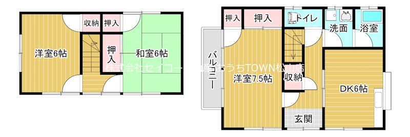 山口ＴＹ貸家 間取り図