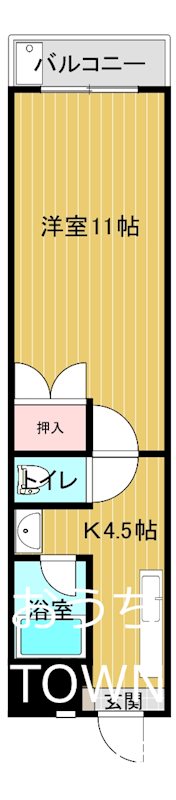 キャッスルエアポート 202号室 間取り