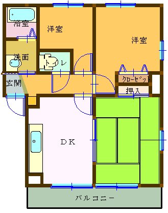 エスペランサⅠ 2号室 間取り