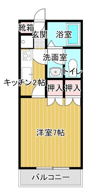 シーサイドハイツ 107号室 間取り