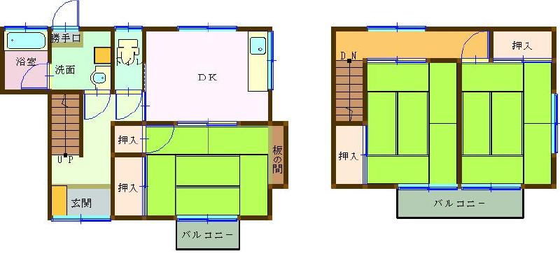 余戸東中川貸家 間取り