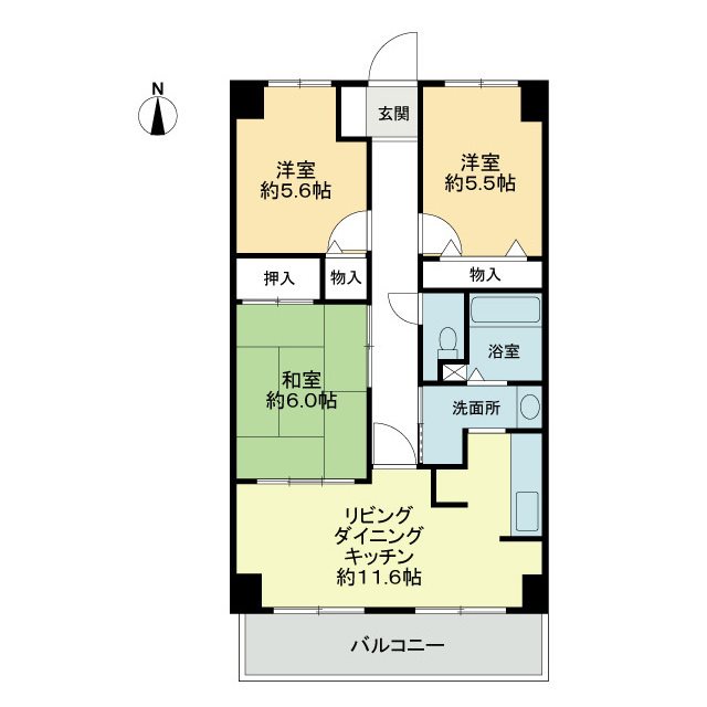 スカール新居浜 202号室 間取り