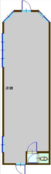 原ビル貸し店舗 1号室 間取り