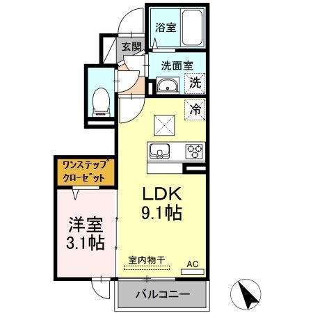 フルール　ドゥ　リリー 102号室 間取り