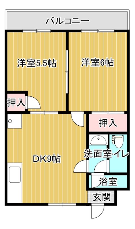 サニーコート惣開　 203号室 間取り