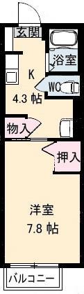 ドリームメゾン萩 102号室 間取り