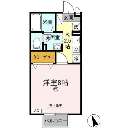 コーポラスダイクヤ 207号室 間取り