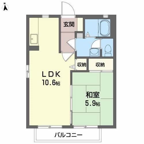 シャーメゾン河内 103号室 間取り