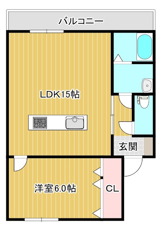 原ビル 3号室 間取り