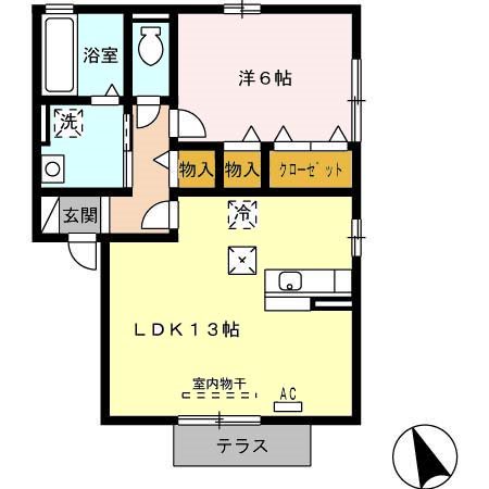 エミグランド 102号室 間取り