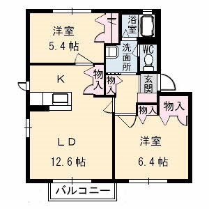 シャーメゾン恵 102号室 間取り
