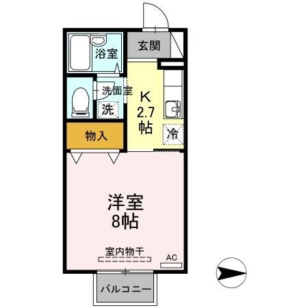 アベニューハタダⅢ 405号室 間取り