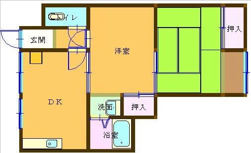 平形町4-35貸家 間取り図