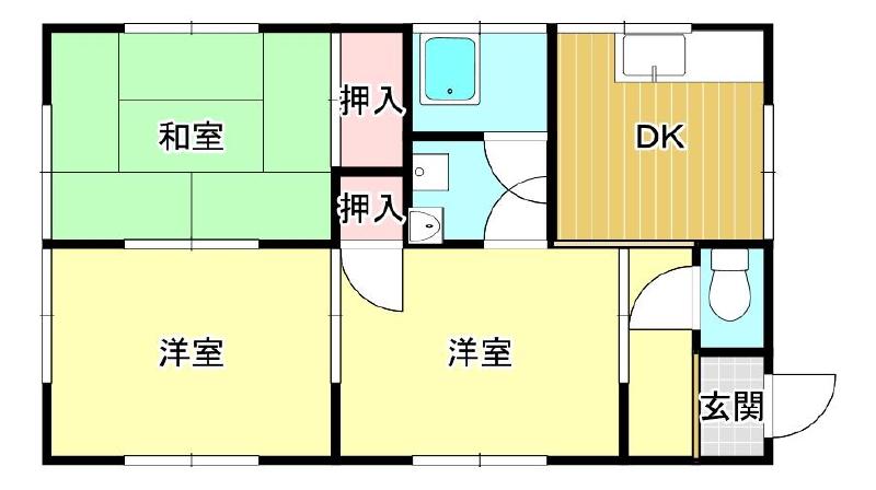 愛媛県新居浜市新田町２丁目 間取り