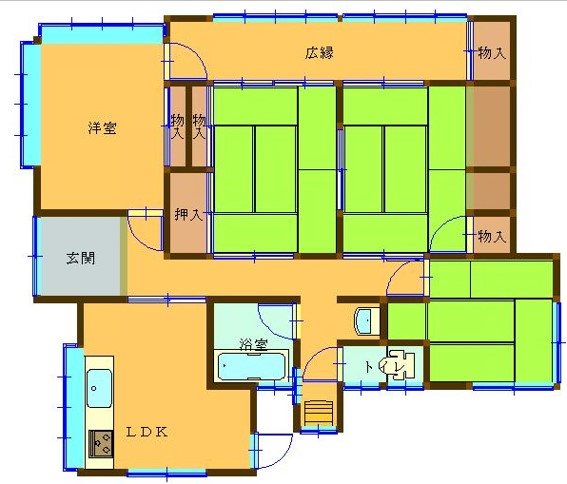 横水・藤田貸家 間取り