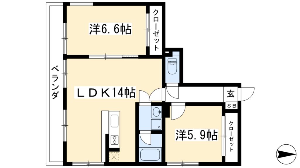 ヴィラ北白川 間取り