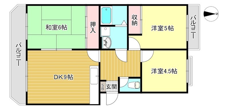 ヴィラ衣笠 間取り